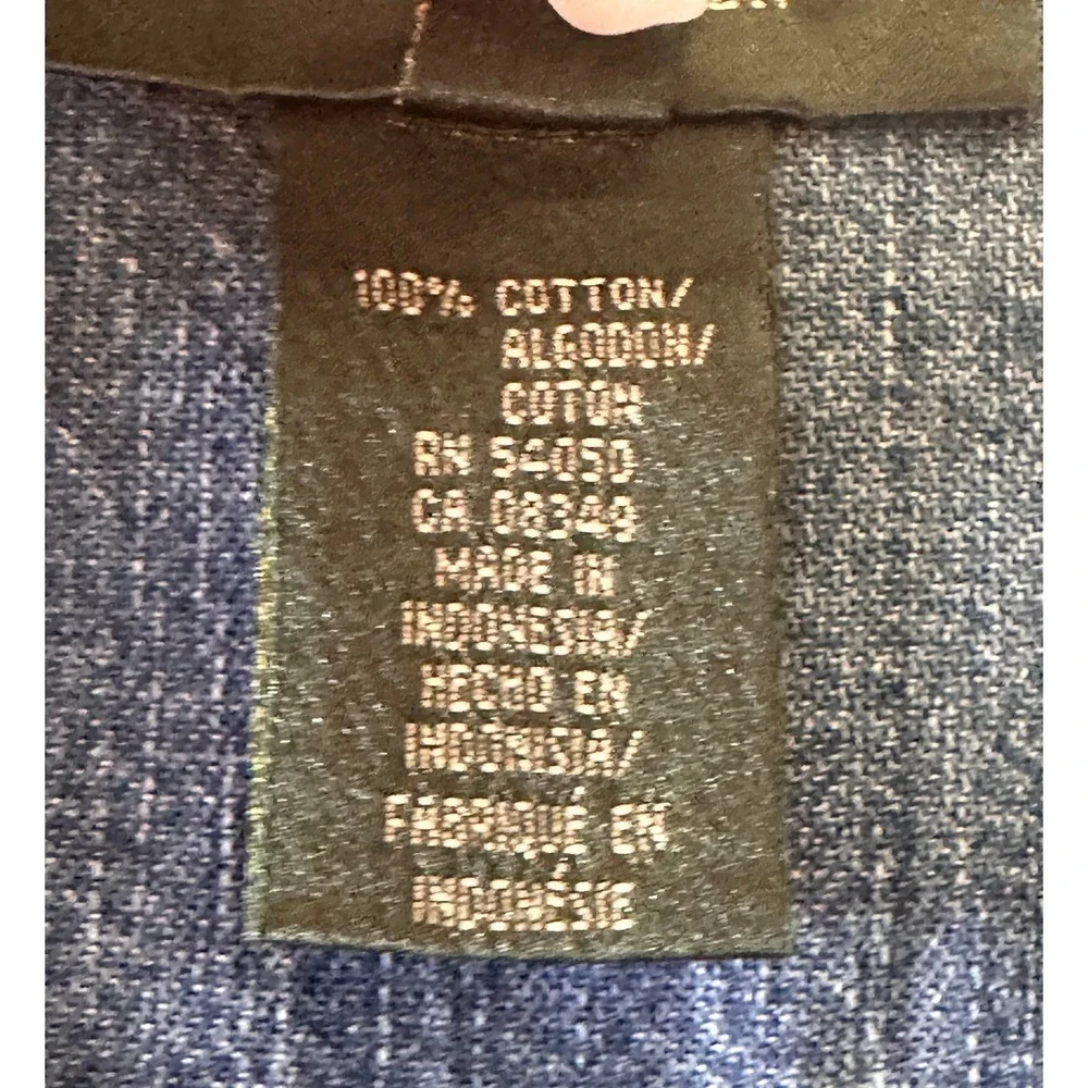 Lauren Jeans Co Ralph Lauren VTGE Denim Shirt SZ SM Blue Crest Logo Button Down - Picture 11 of 12